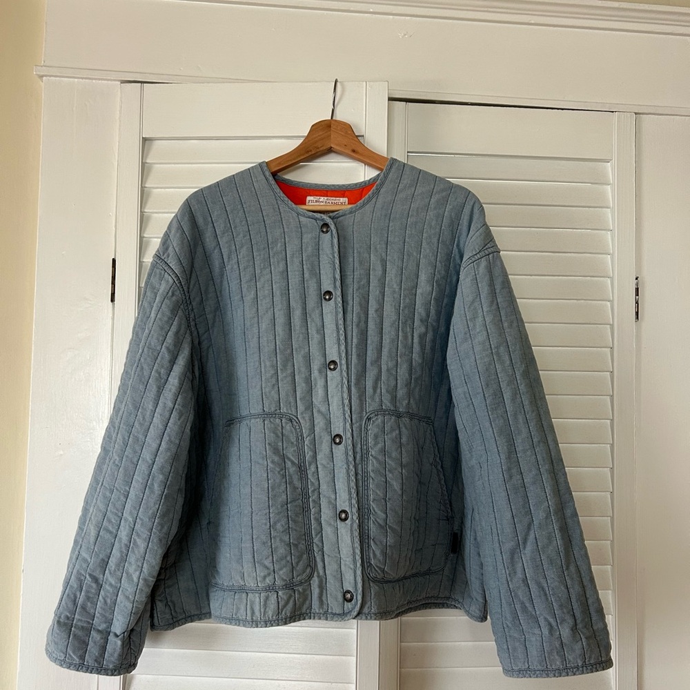 Filson Women's Light Blue Quilted Utility Jacket
